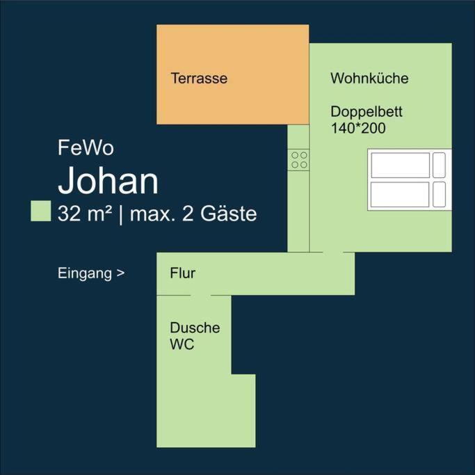 Fewo Johan - Ideal Fuer 1-2 Personen, Eigene Terrasse Хам Екстериор снимка